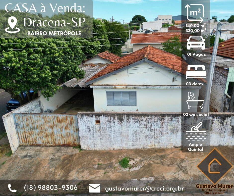 #22 - Casa para Venda em Dracena - SP