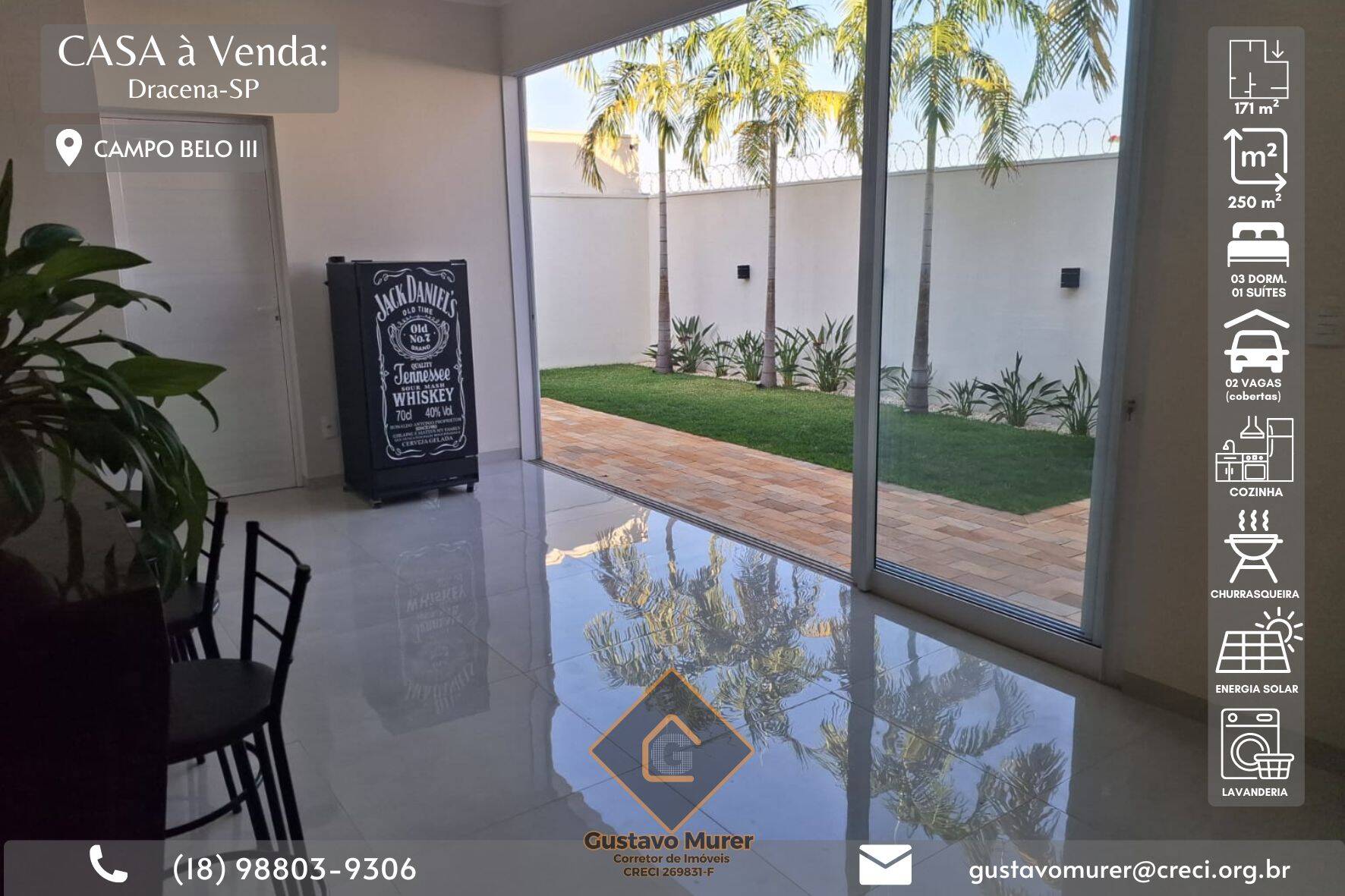 #1078 - Casa para Venda em Dracena - SP