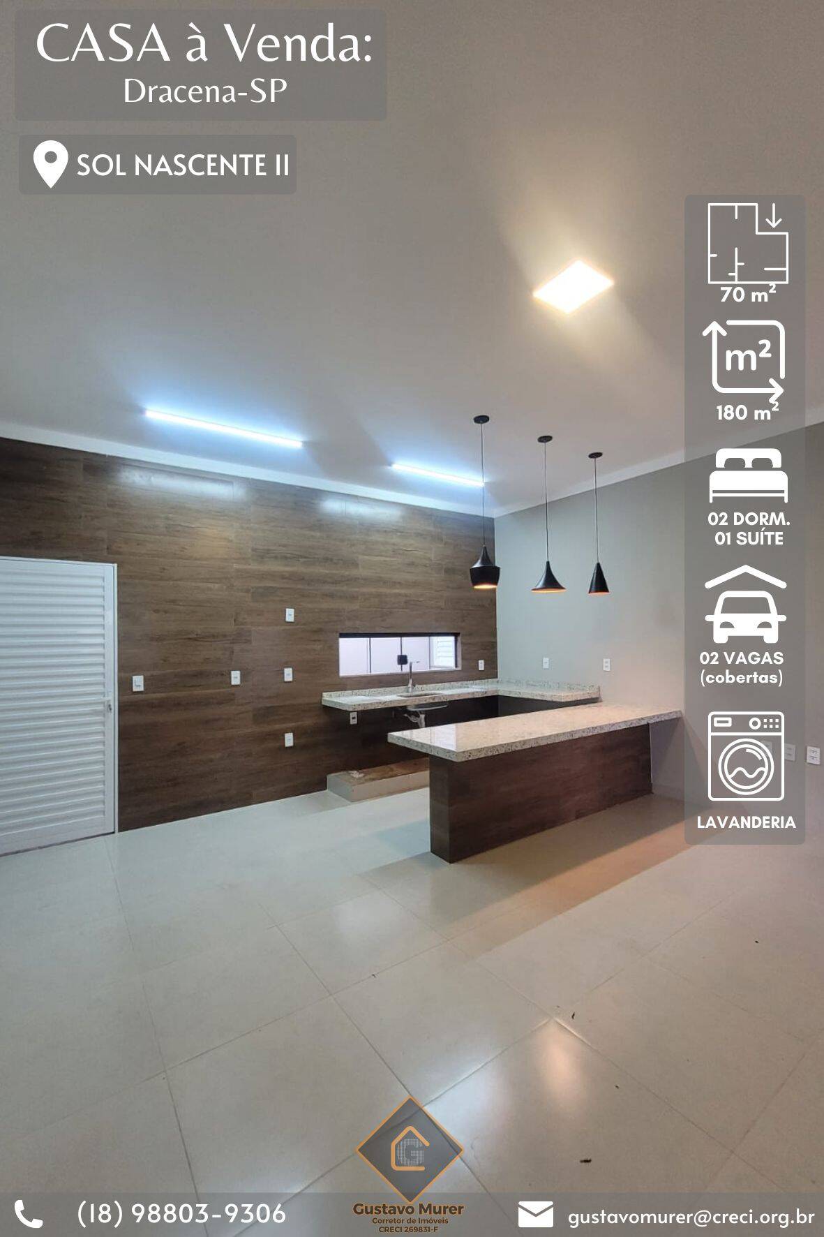 #1080 - Casa para Venda em Dracena - SP