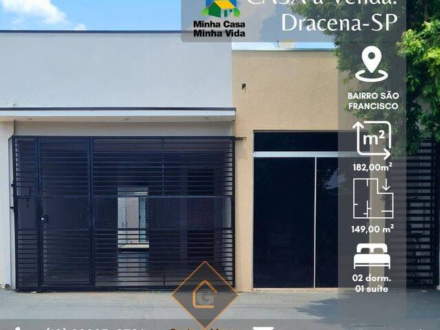 #1039 - Casa para Venda em Dracena - SP - 2